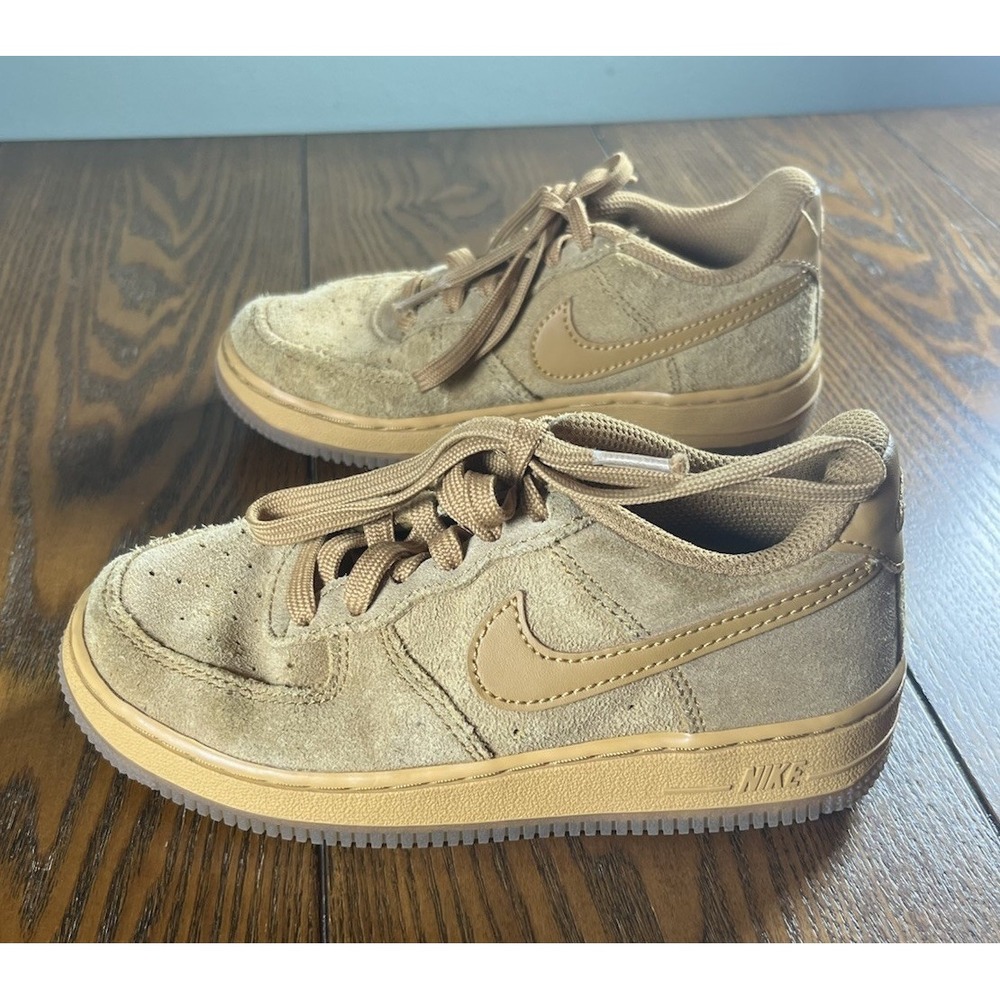 Nike Air Force 1 LV8 Shoes Children Kids Sz 12C Brown Suede Sneakers BQ5486-700